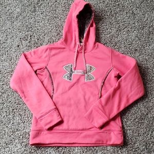 NWOT Pink & Camo Under Armour Hoodie